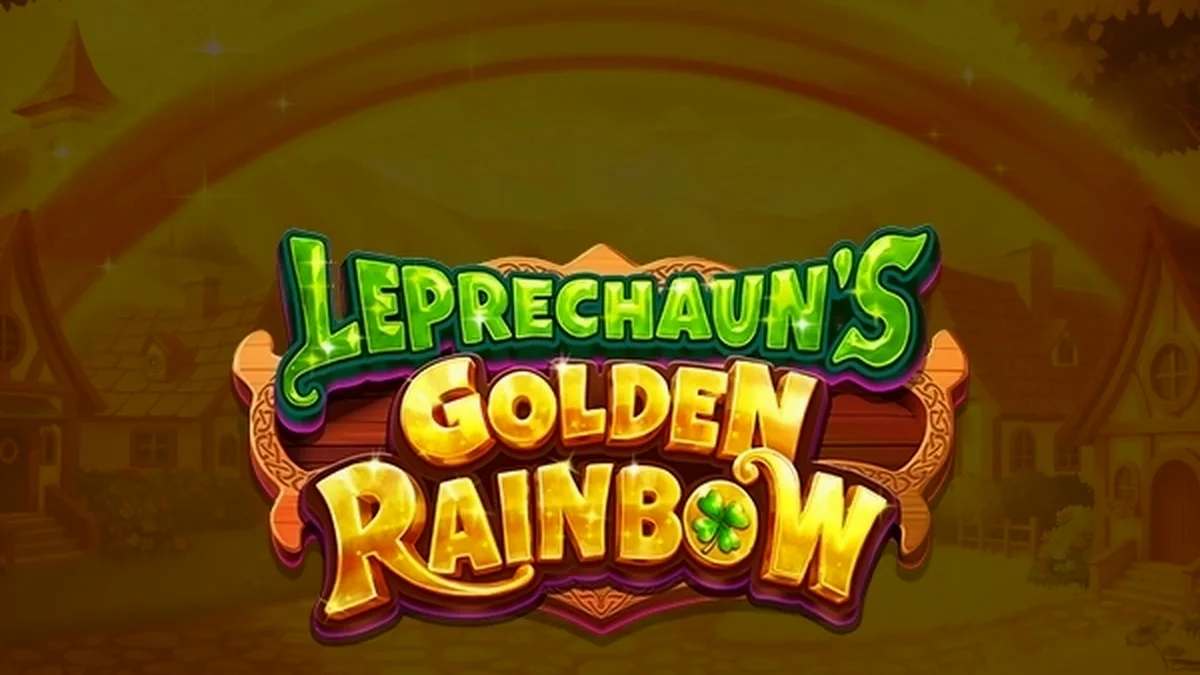 Interface do jogo de caça-níqueis Leprechaun's Golden Rainbow com elementos temáticos irlandeses